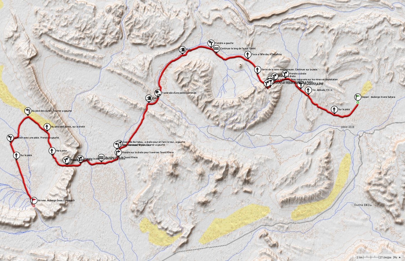 Parcours T2S-03 : Auberge Itrane-Sahara / Oasis Maarech