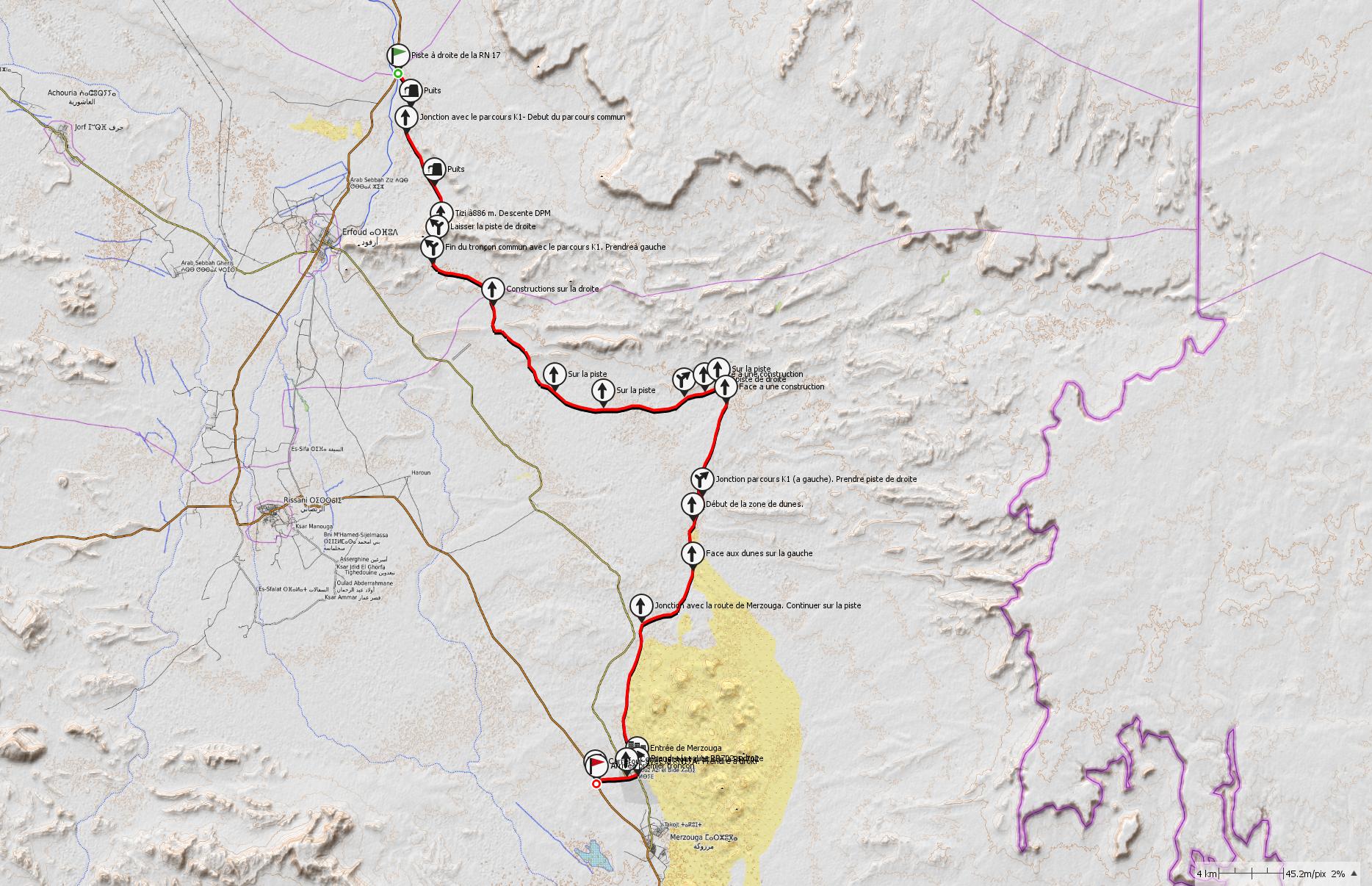 Parcours T2S-01 : Erfoud / Merzouga